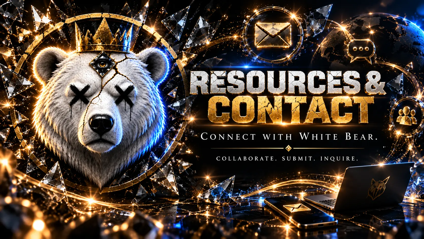 Resources & Contact — White Bear investigative mailroom artwork
